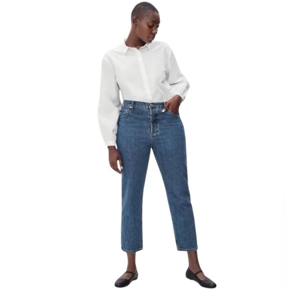 NWT EVERLANE The Curvy '90s
Cheeky Straight Jean cropped denim s27 - Picture 1 of 3